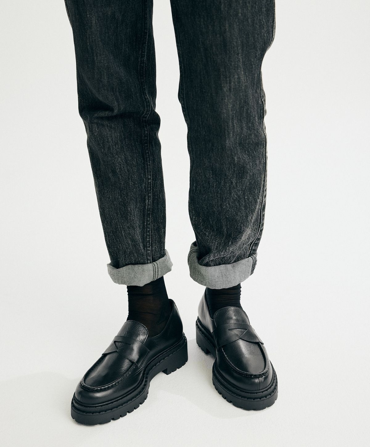 LIEKE - Sort Læder - Loafers - Dame