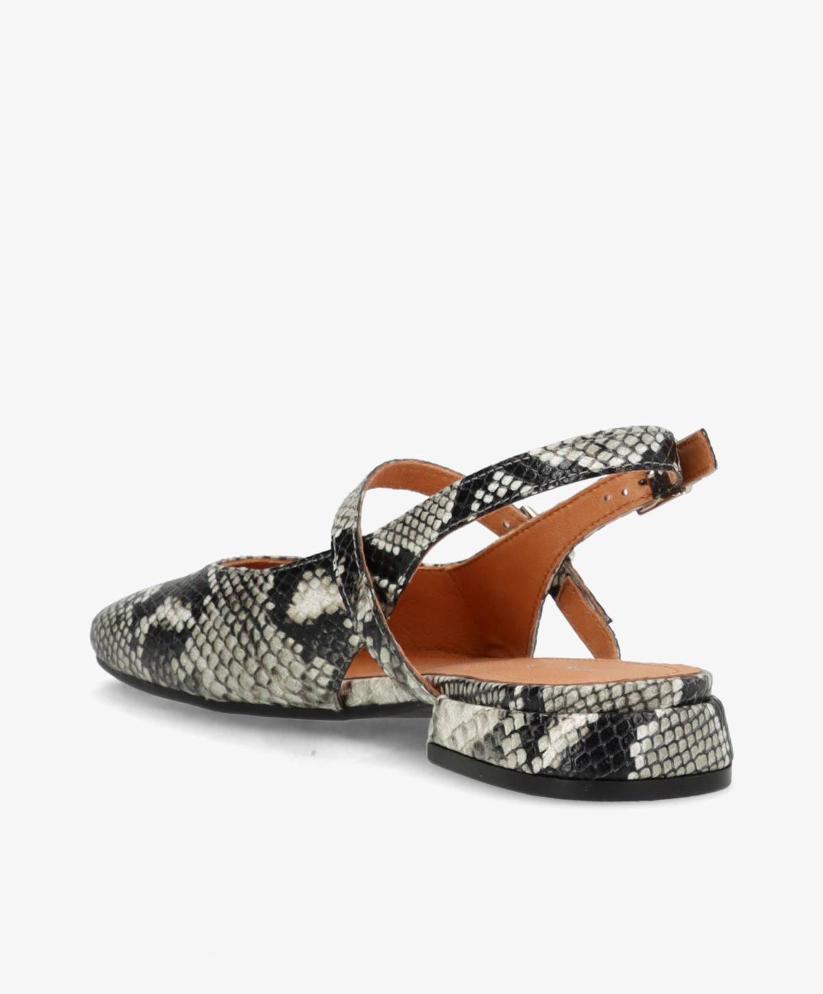 ASCEND A - Offwhite snake læder - Slingback Dame