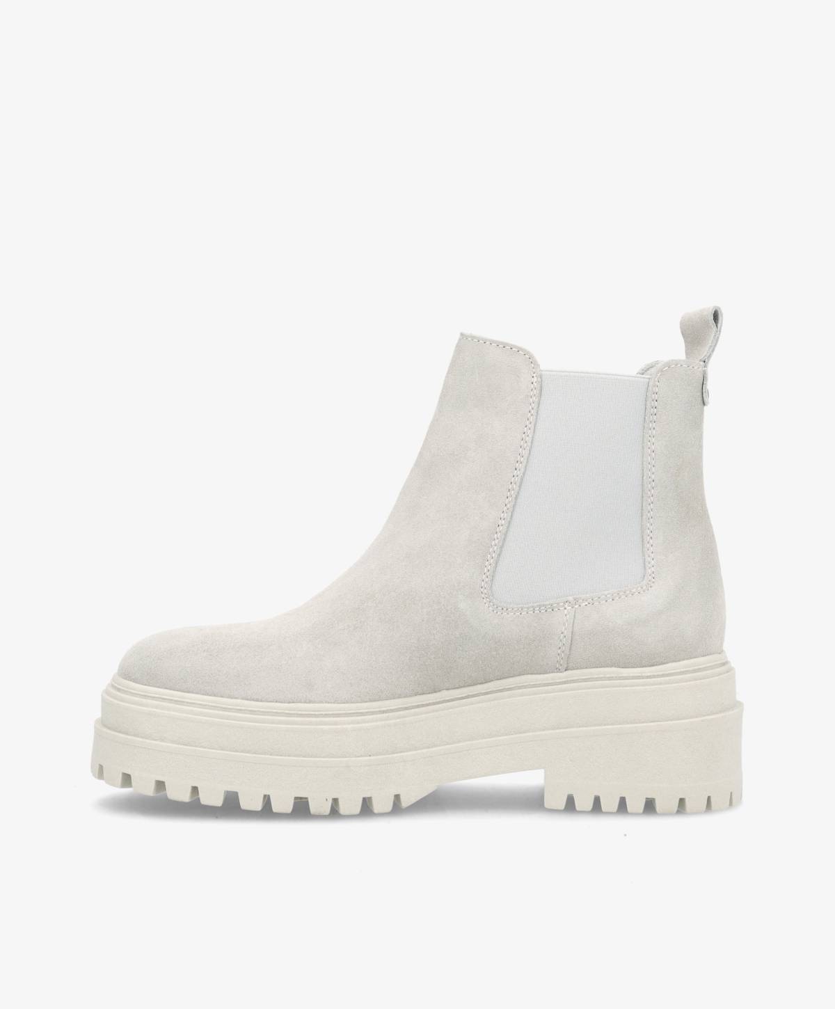 CASH - Dame Ankelstøvle - Lysegrå Ruskind