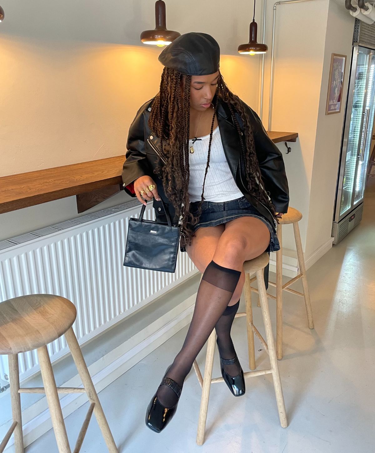 ARCHIE P - Sort lak læder - Ballerina