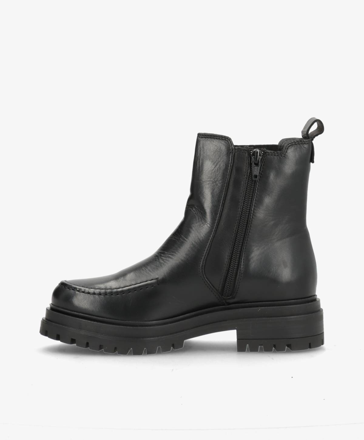 ASPEN - Sort læder - Chelsea støvler Dame