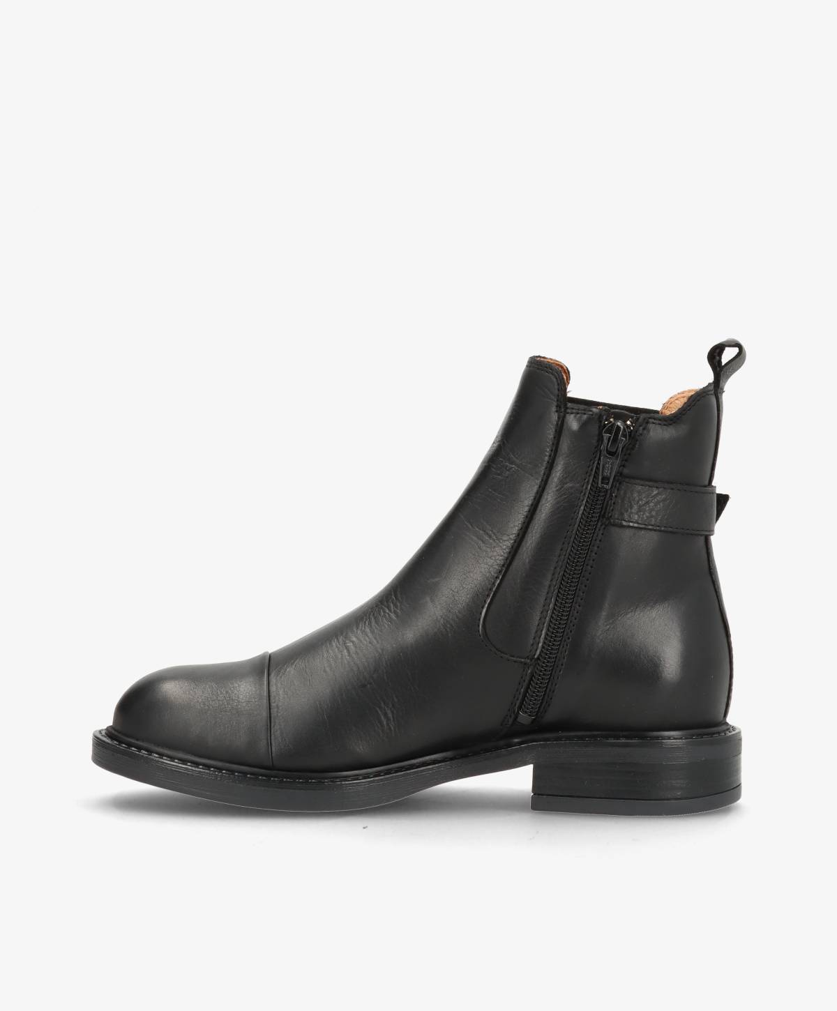 BEATRICE - Sort læder - Ankelstøvler Dame