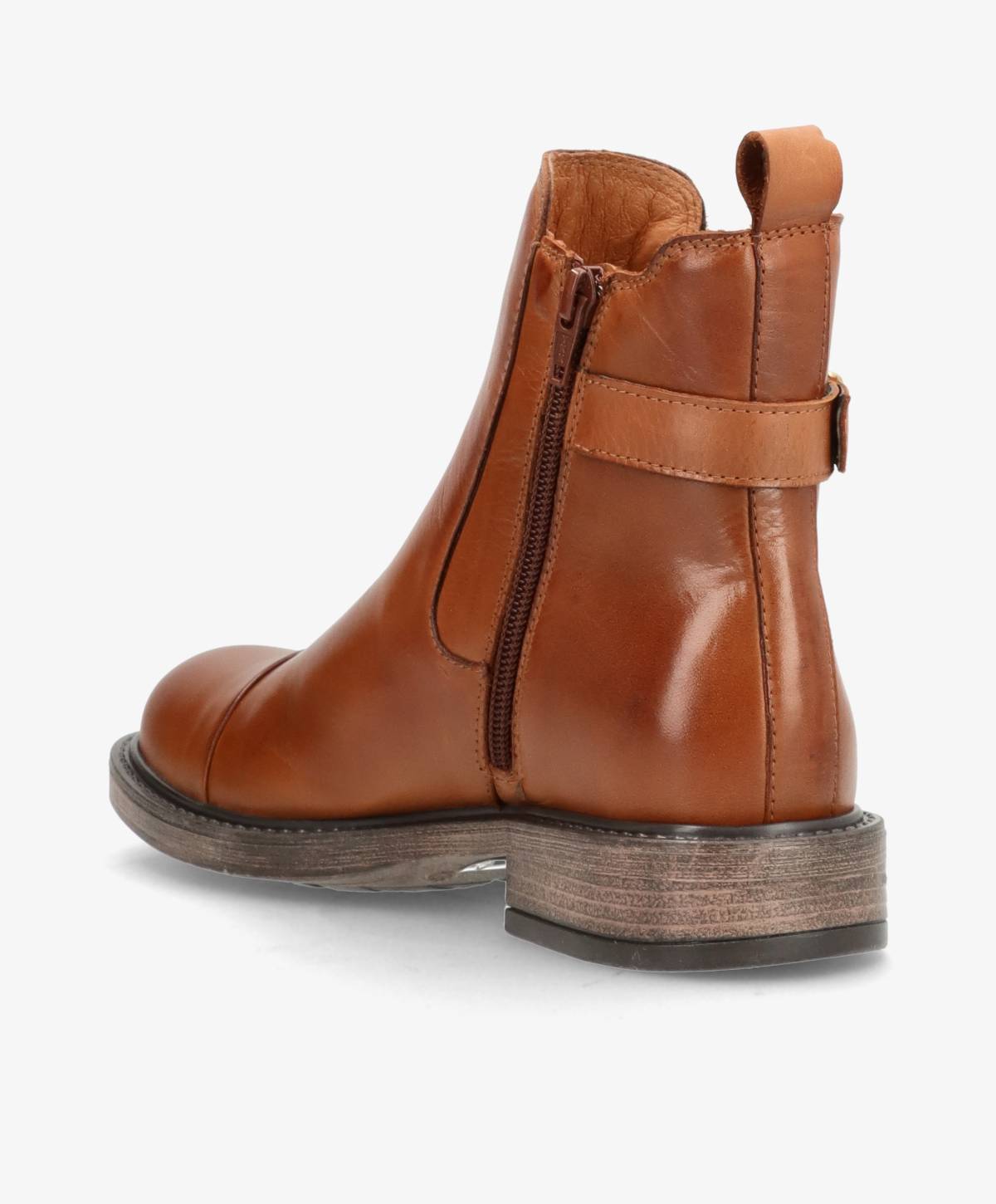 BEATRICE - Mellembrun læder - Ankelstøvler Dame