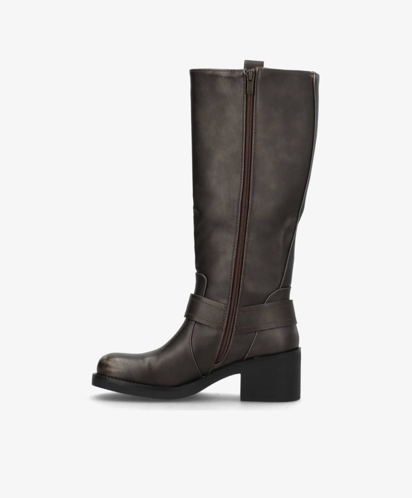 Sallie - Biker støvle lang - Mørk Grå