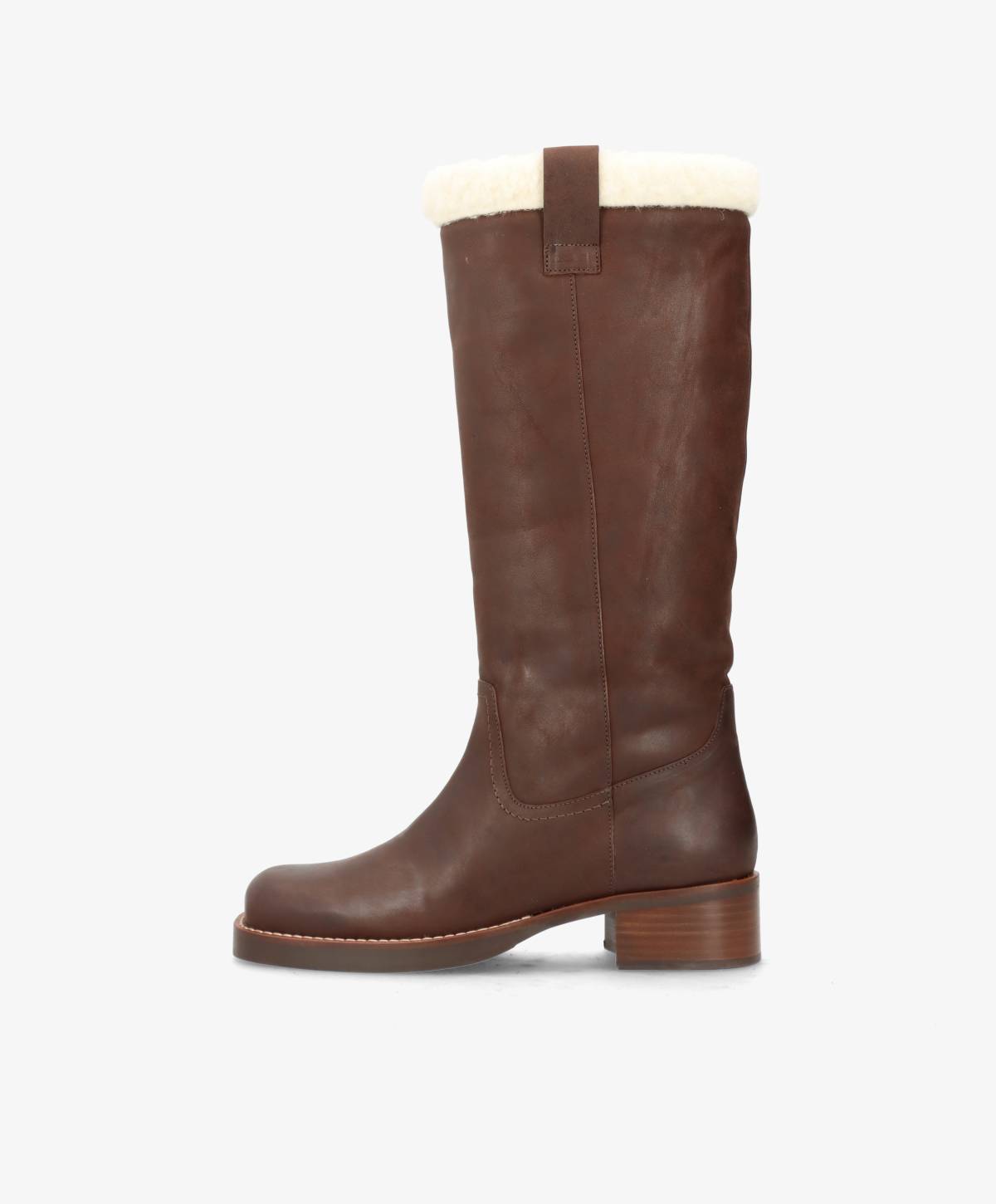 CAMERON LONG Warm - Brun læder - Lang støvle Dame