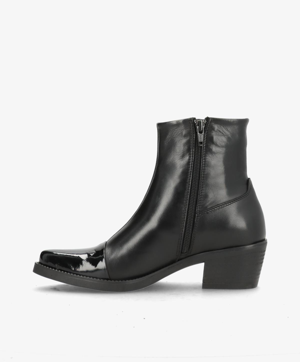 CARMINA P - Sort lak læder - Western støvler Dame