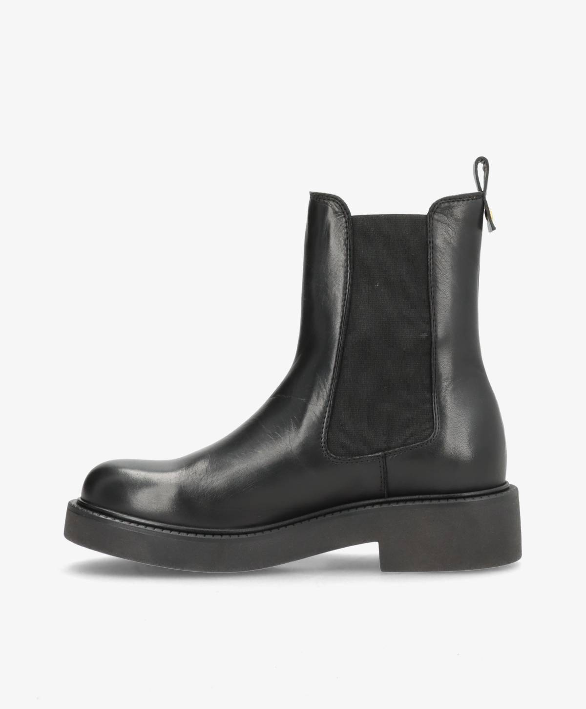 CHESTER - Sort læder - Chelsea støvler Dame