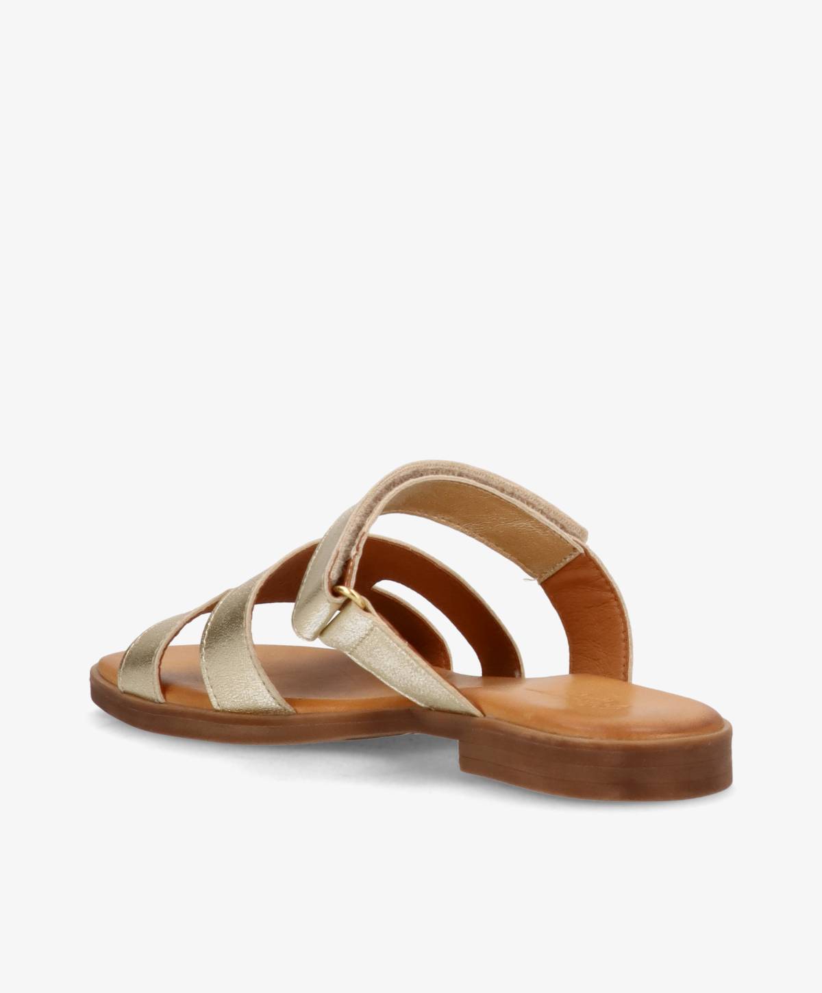 CLAIRE L - Champagne laminat læder - Sliders