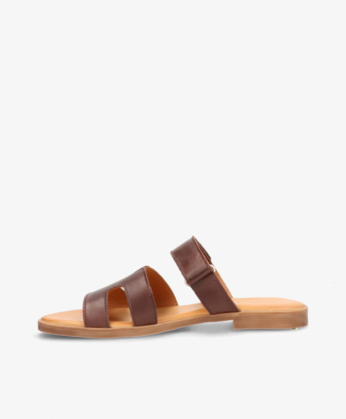 CLAIRE - Mørkebrun læder - Sliders