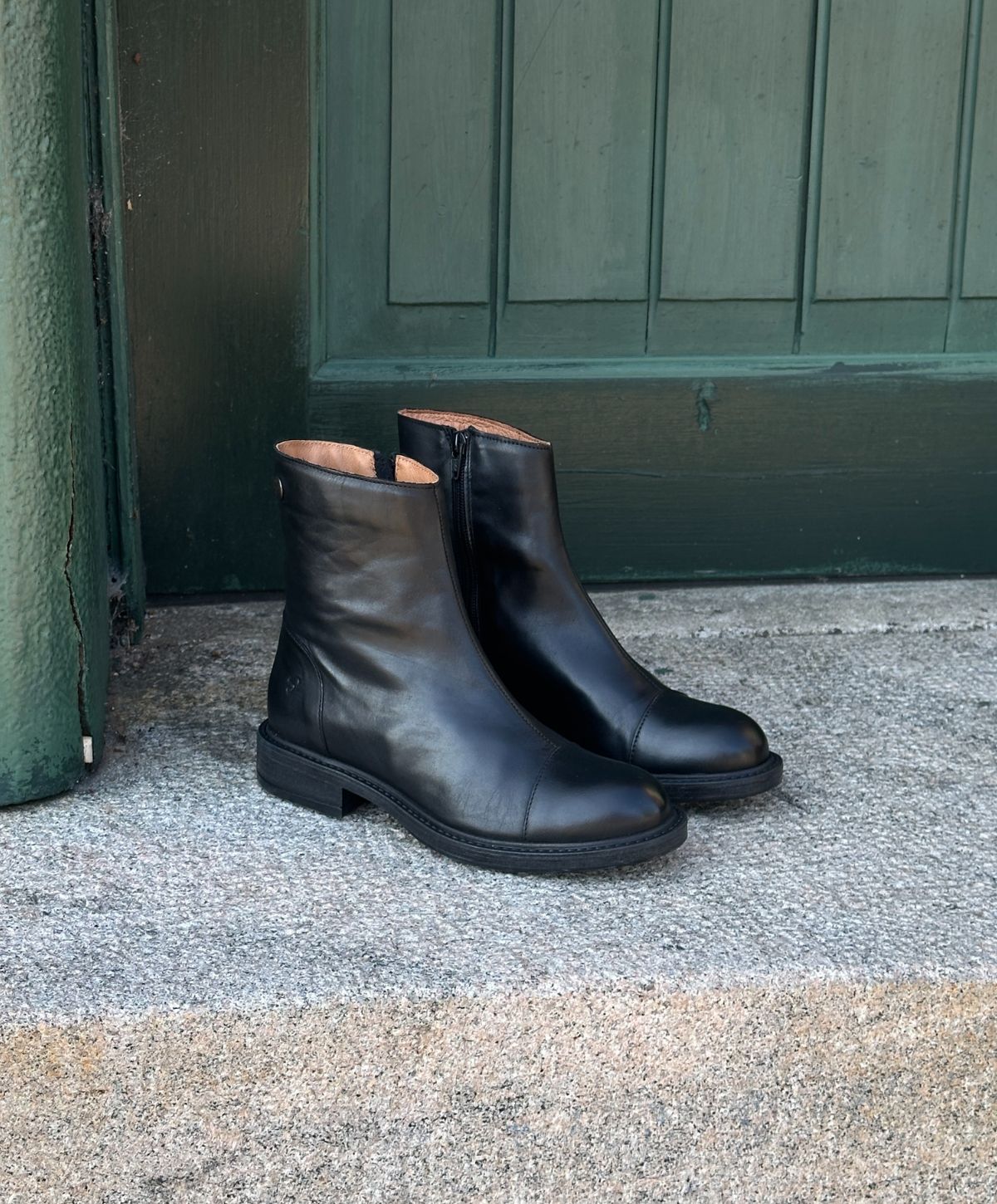 DAYTON Sort - Ankel støvle - læder