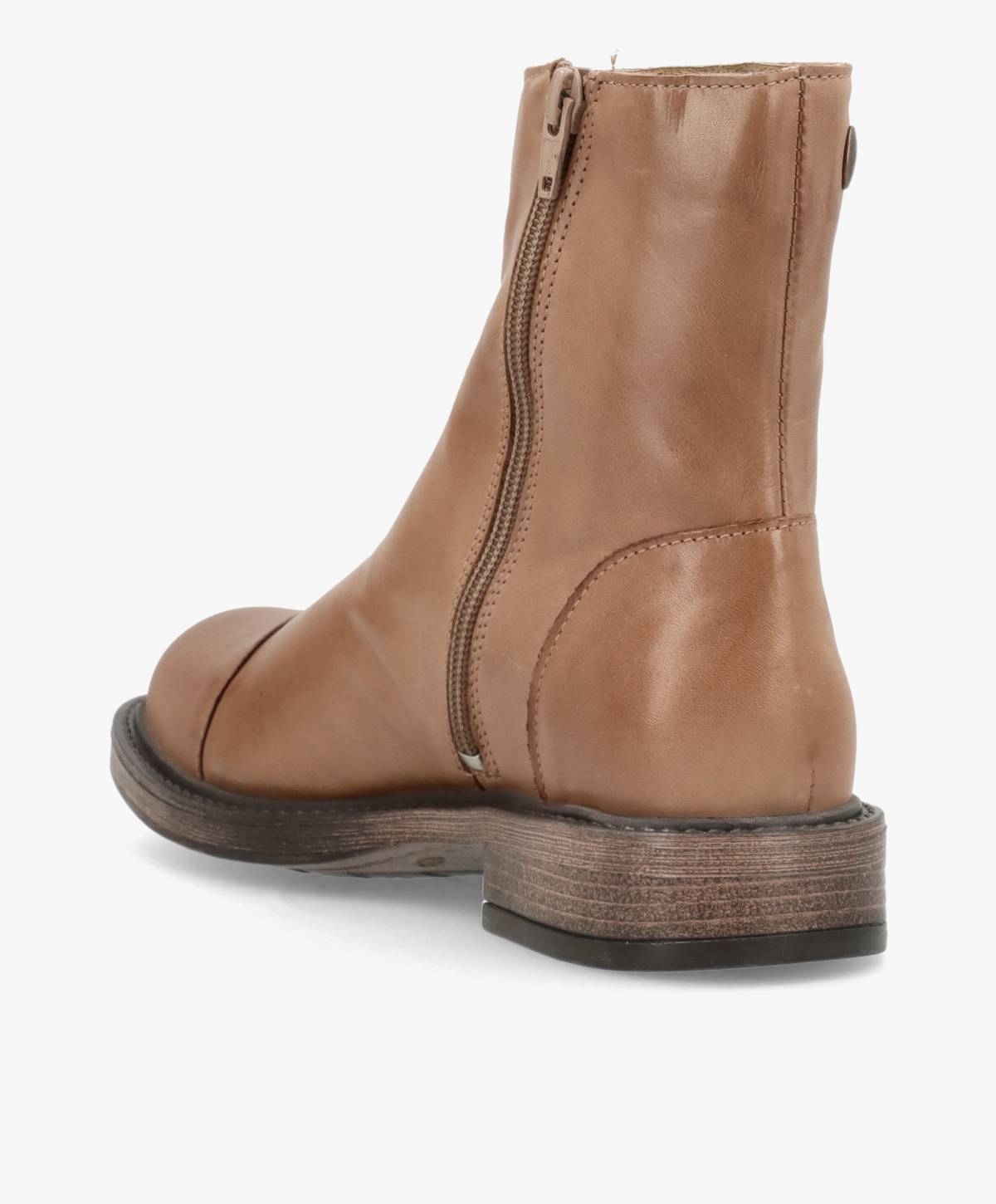 DAYTON - Beige læder - Ankelstøvler