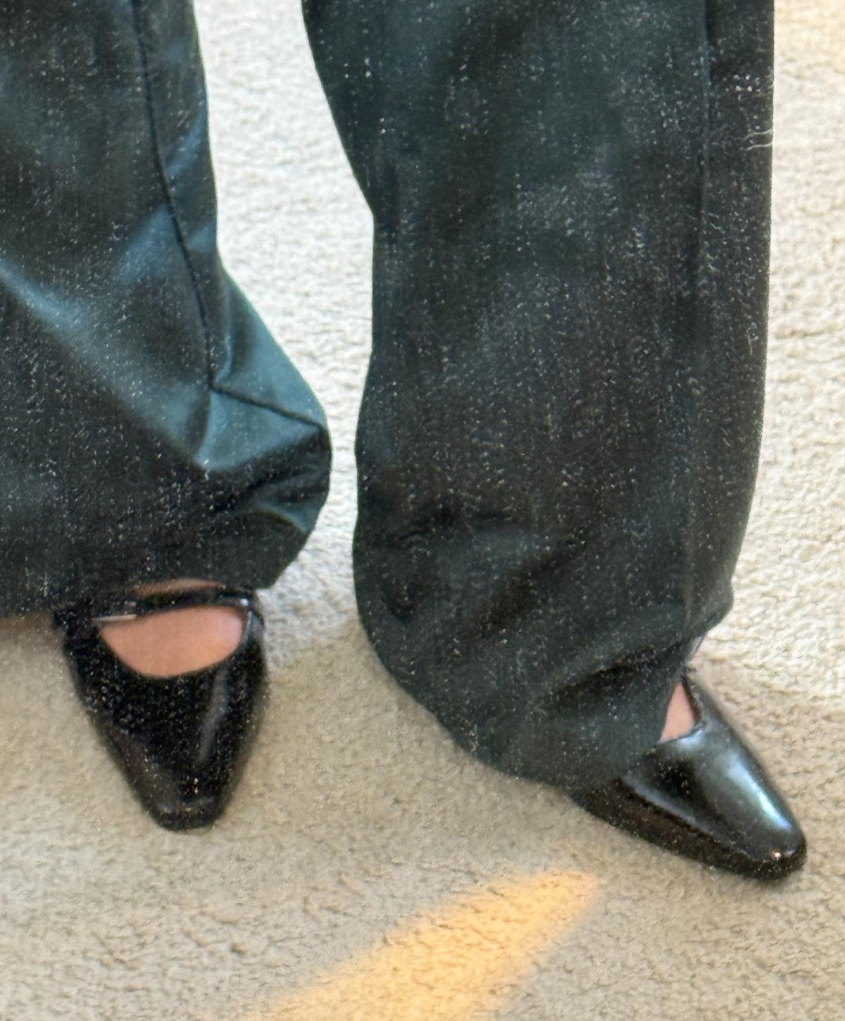 EFFECT P - Sort lak læder - Slingback