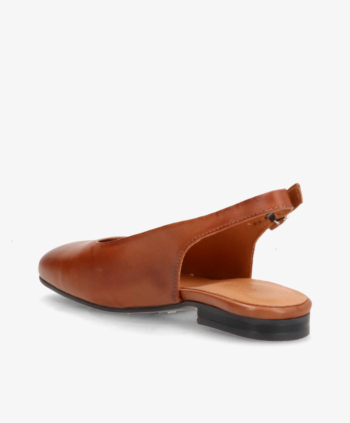 ELANOR - Mellembrun læder - Slingback