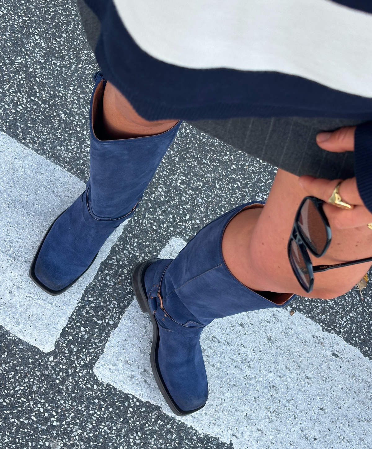 ENCORE S - Biker støvle Lang - Blå