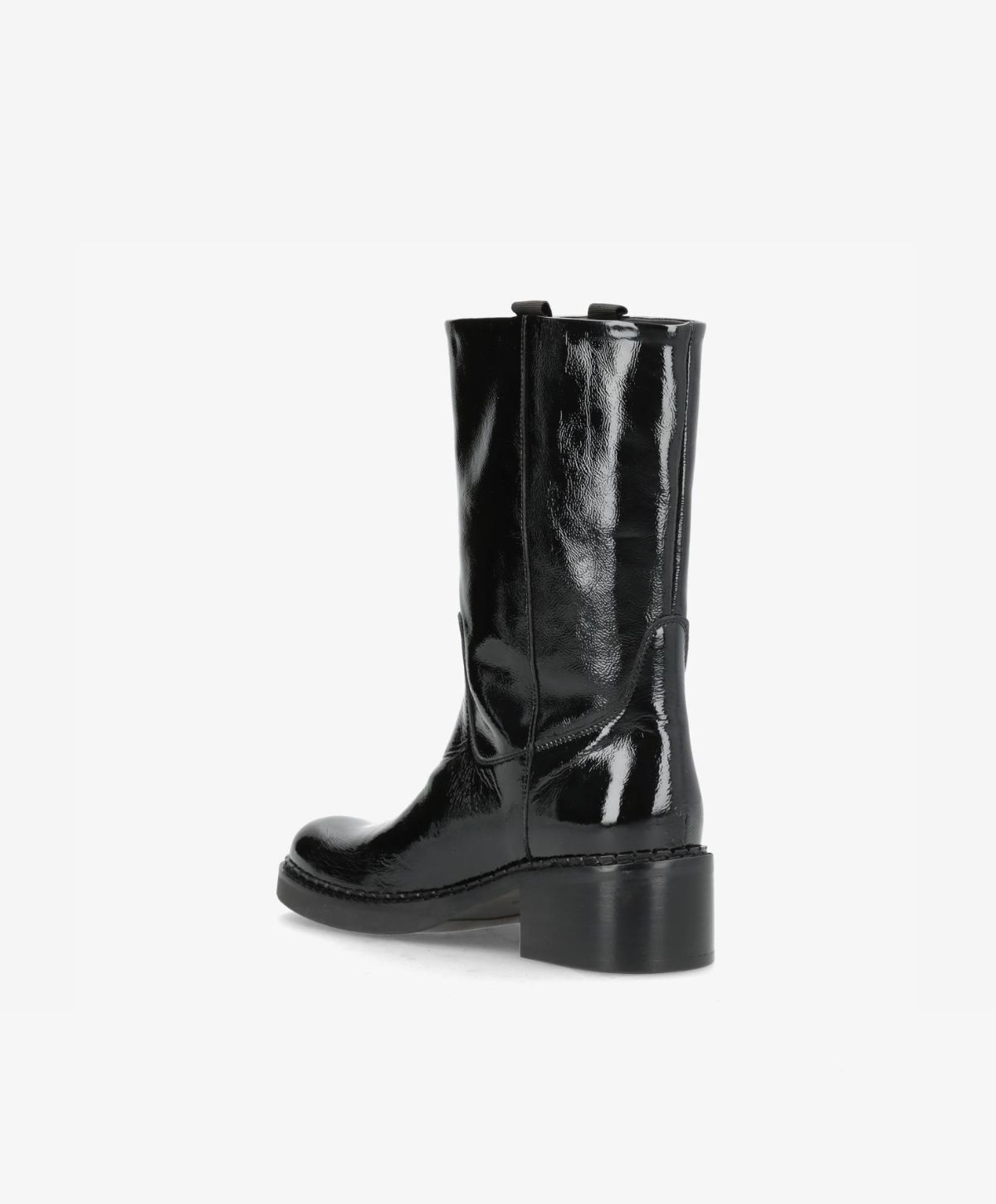 EXPOSED P - Sort lak læder - Høj støvle Dame