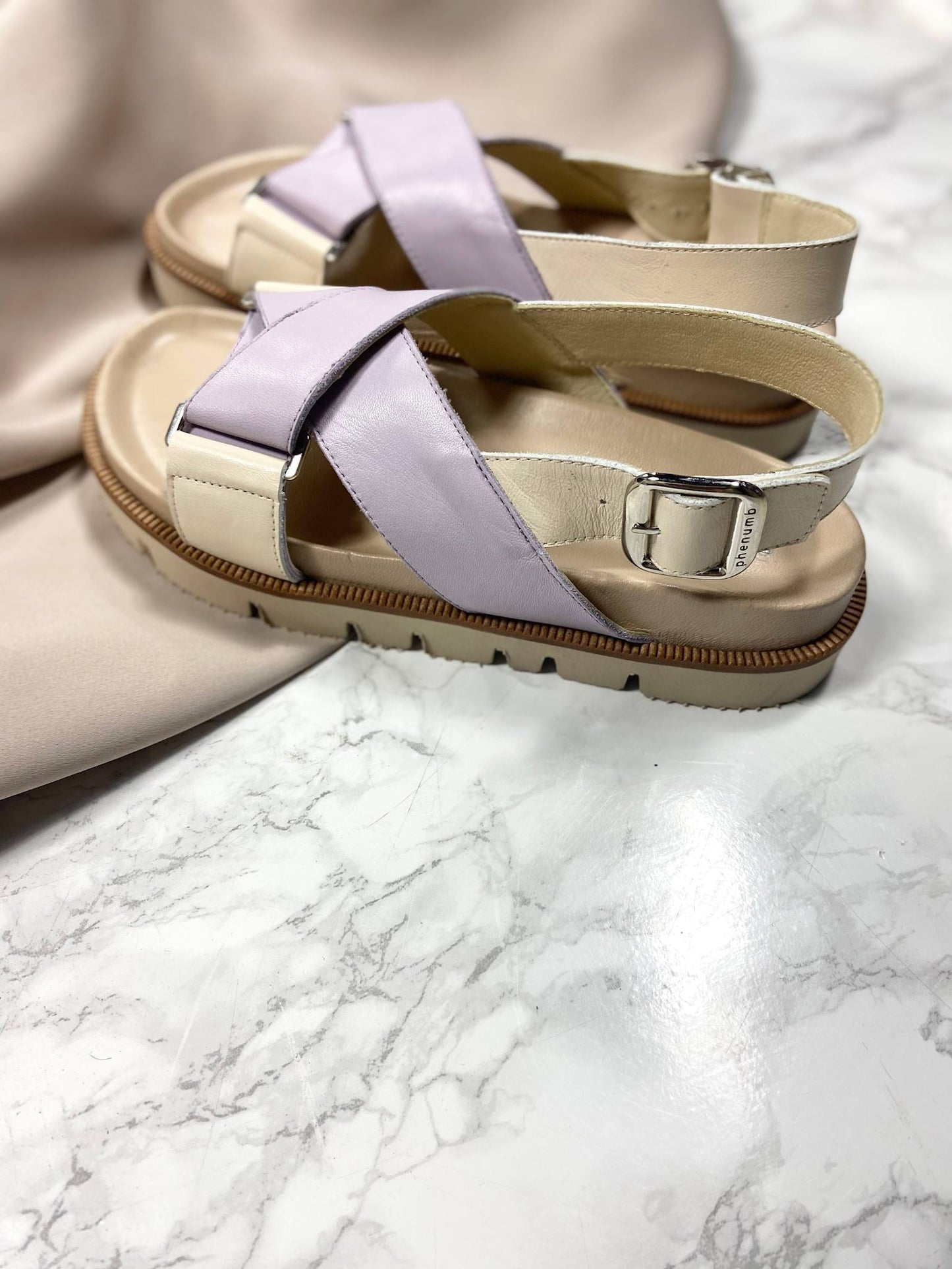 NOELLE - Dame Sandal - beige/lavender
