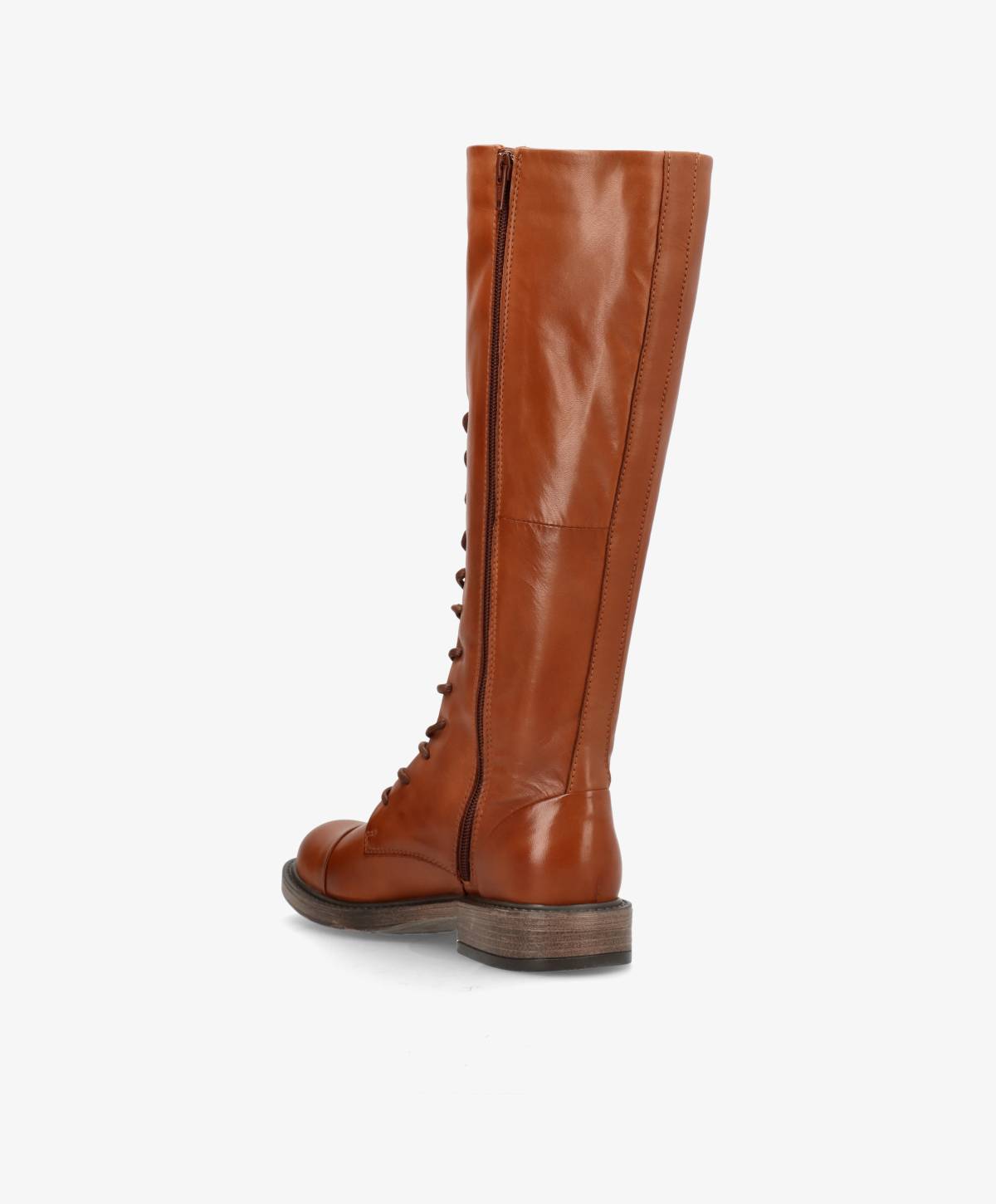 JACQUELINE - Mellembrun læder - Lange støvler Dame