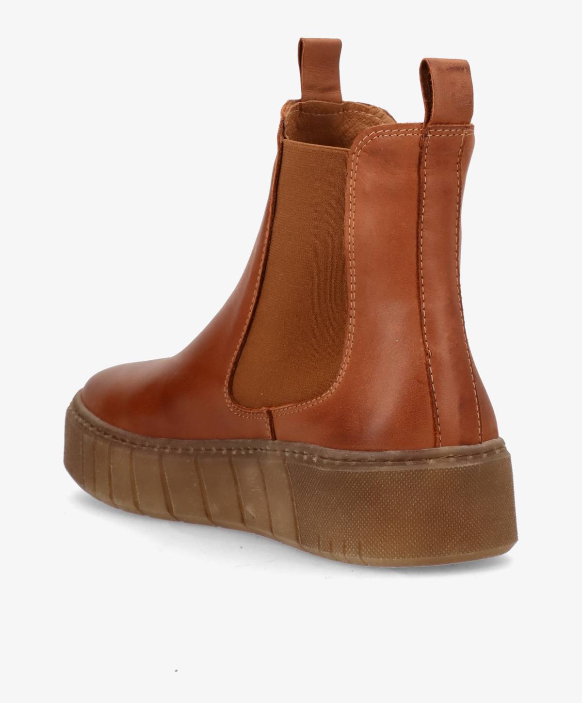 MOOVED - Mellembrun læder - Chelsea støvler Dame