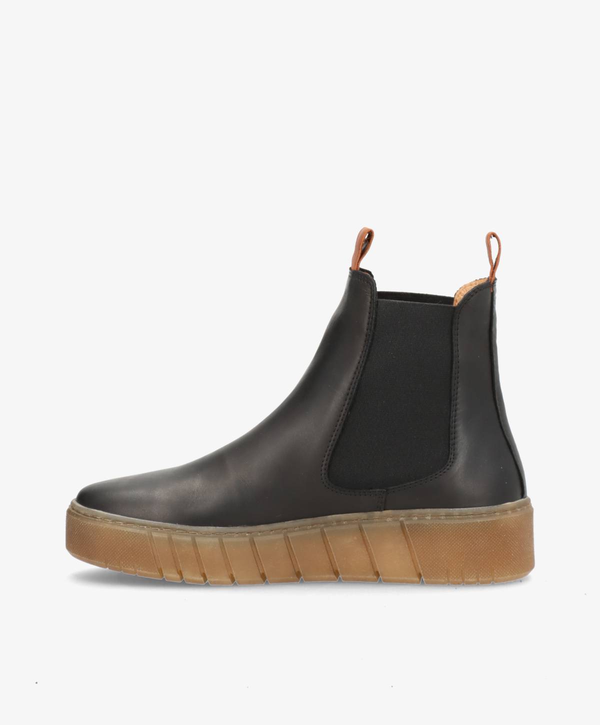 MOOVED - Sort læder - Chelsea støvler Dame