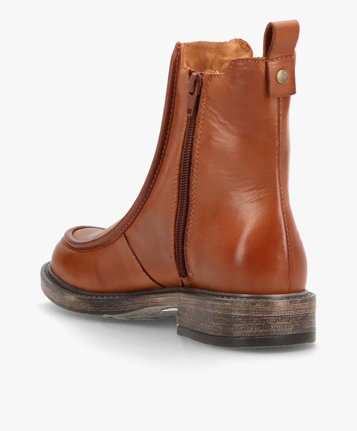 MORGAN - Mellembrun læder - Ankelstøvle Dame