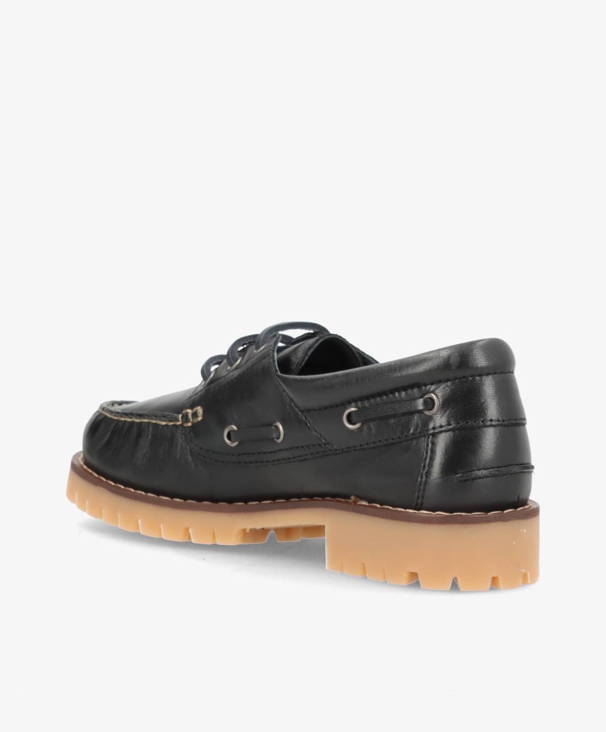 NAUTICA - Sort læder - Sejlersko