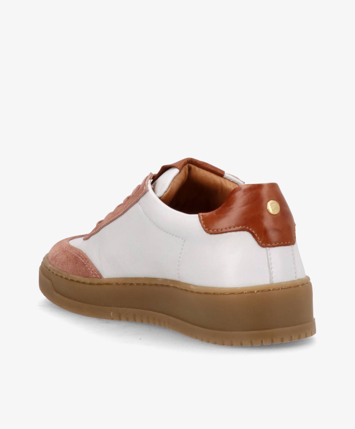 PRIME PULSE LS - Hvid-rosa læder-ruskind - Sneakers low Dame