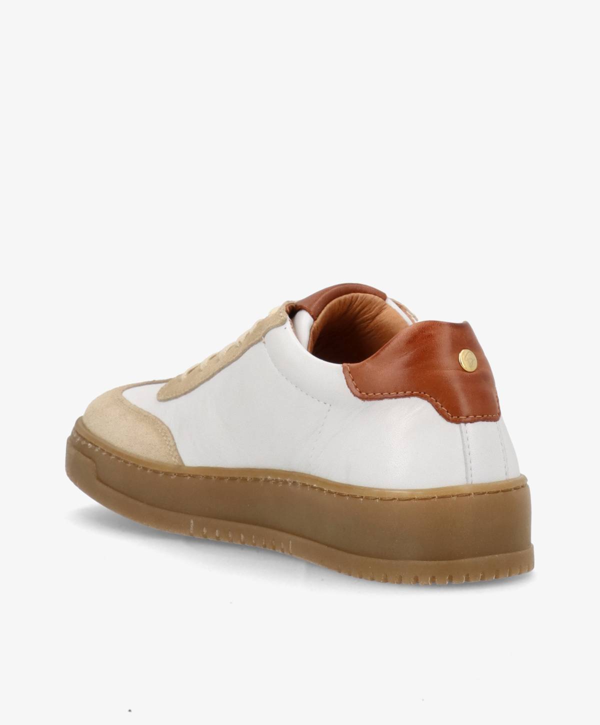 PRIME PULSE LS - Dame - Hvid-beige læder-ruskind