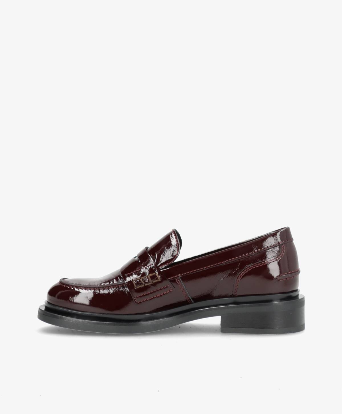 PURE P - Bordeaux lak læder - Loafers Dame