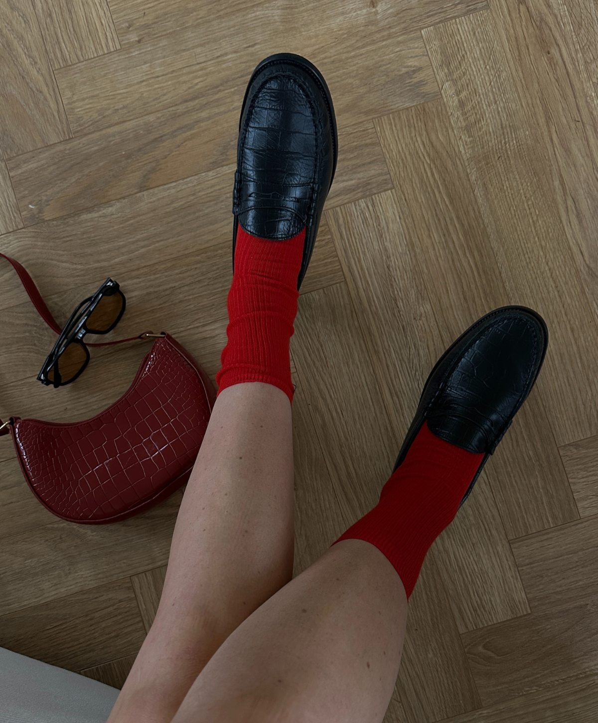 REGENT C - Dame loafer - Sort læder croco