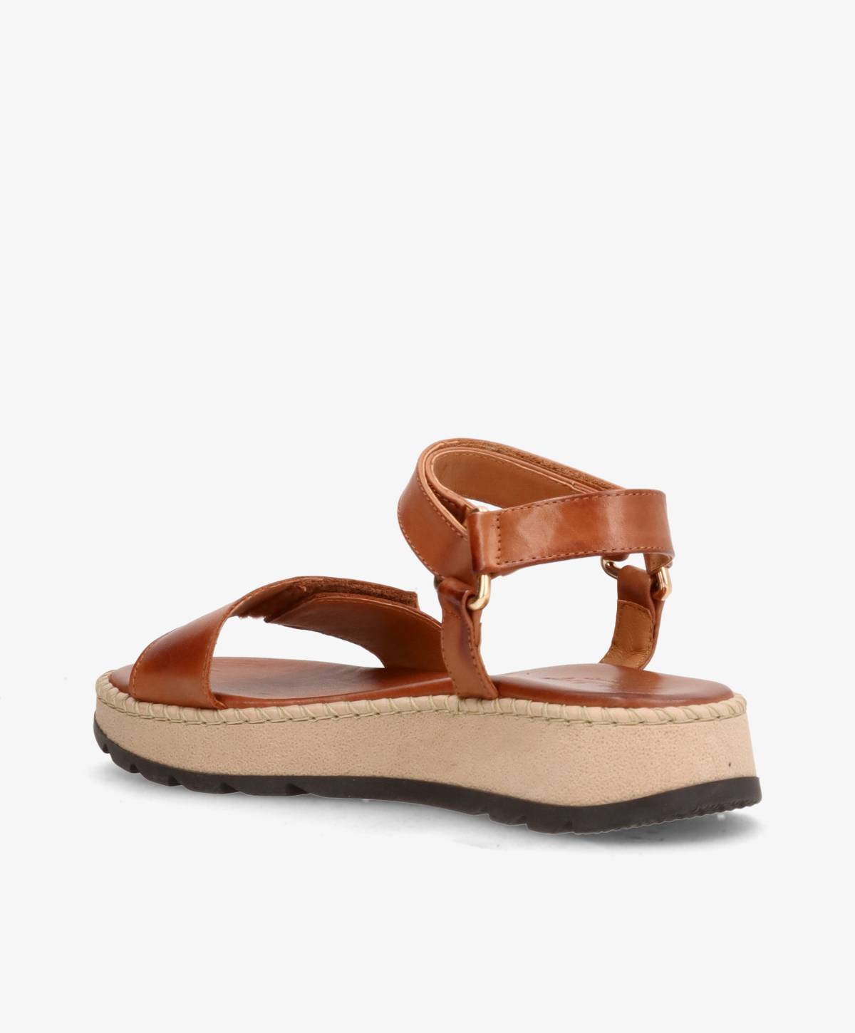 TILDE - Brun læder - Sandaler platform Dame