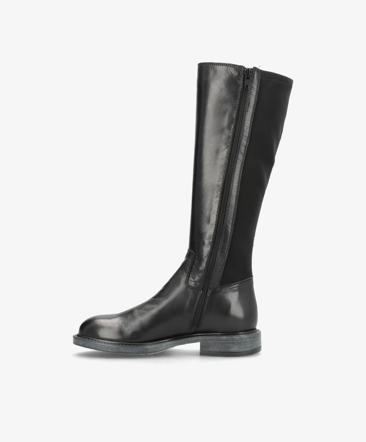 VANCOUVER - Sort læder - Lange støvler Dame