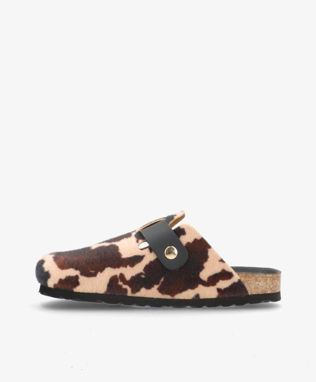 CEDAR Ve - Cow brun velour - Sliders Dame