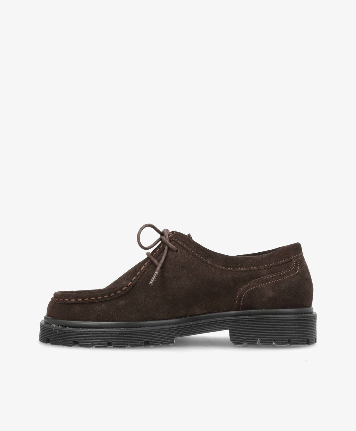 Preorder - lev. uge 36 - MONROE LACE S - Mørkebrun Ruskind - Snøresko - Dame