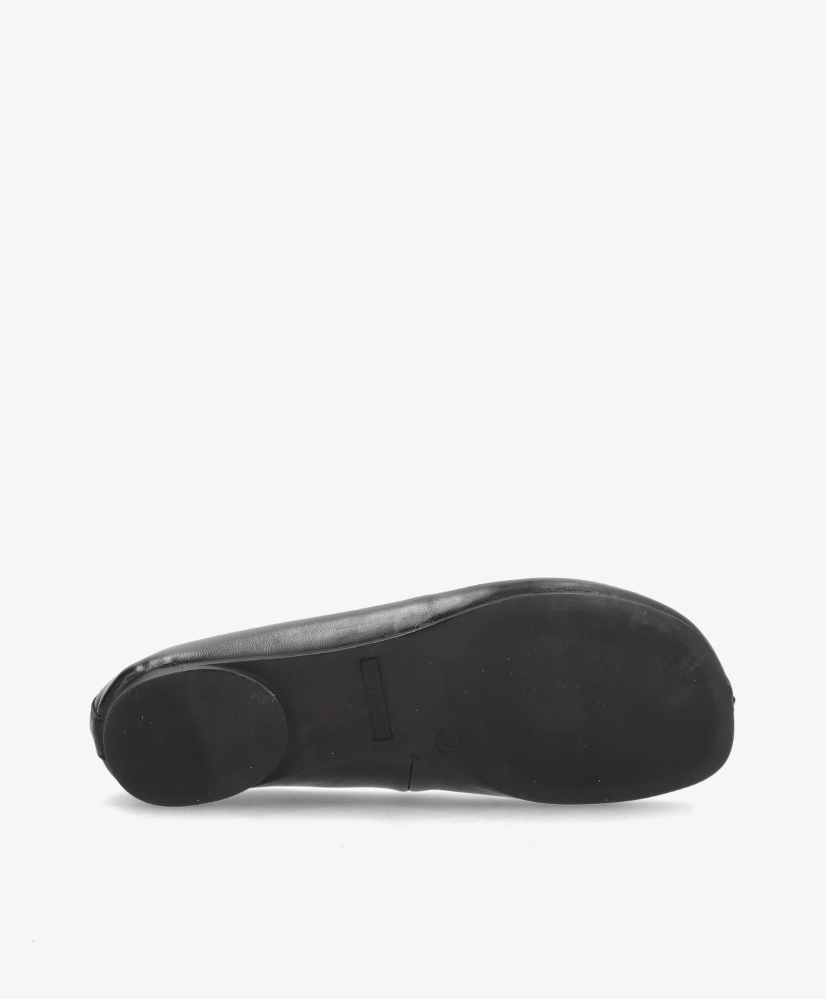 SENSES - Sort Læder - Ballerina wide - Dame