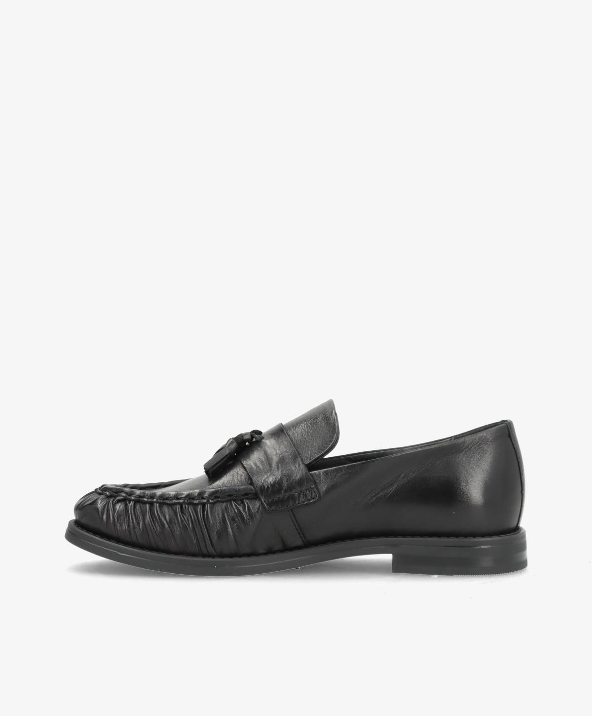 WHISPER TASS - Sort blødt læder - Loafers Dame