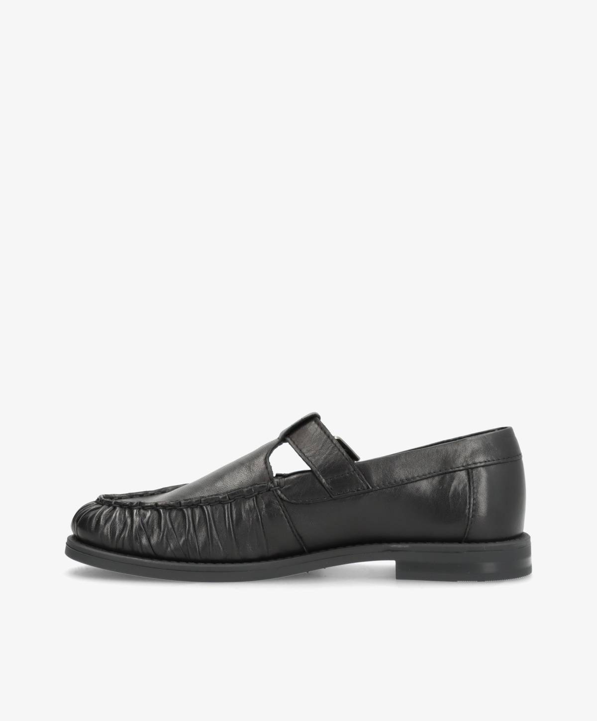 WHISPER TEE - Sort blødt læder - T-strap shoes Dame