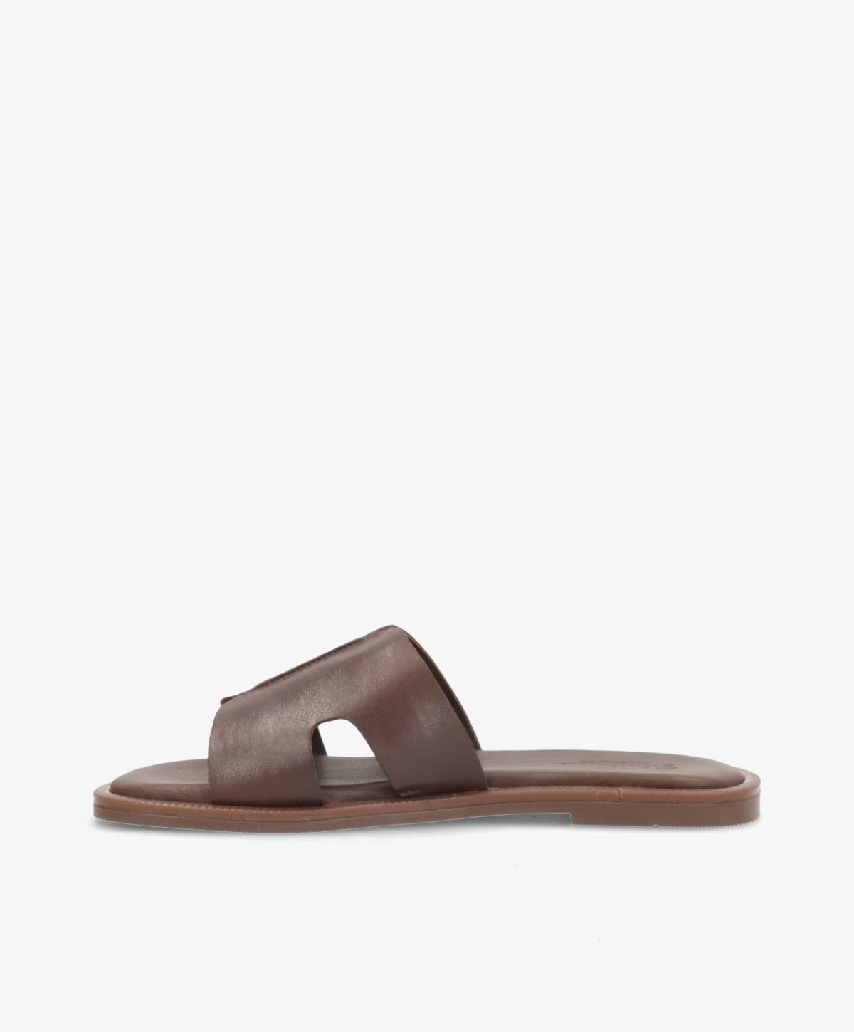 BIENNE - Mørkebrun læder - Sliders Dame