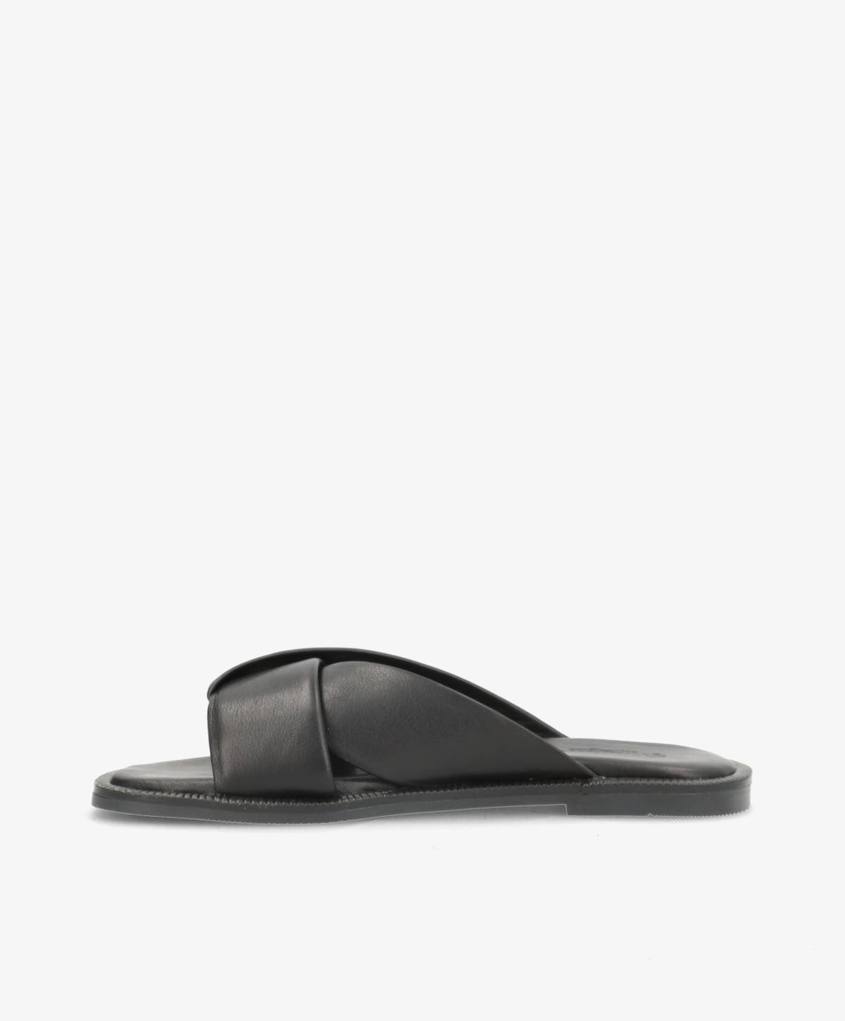 BRIGITTE - Sort læder - Sliders Dame