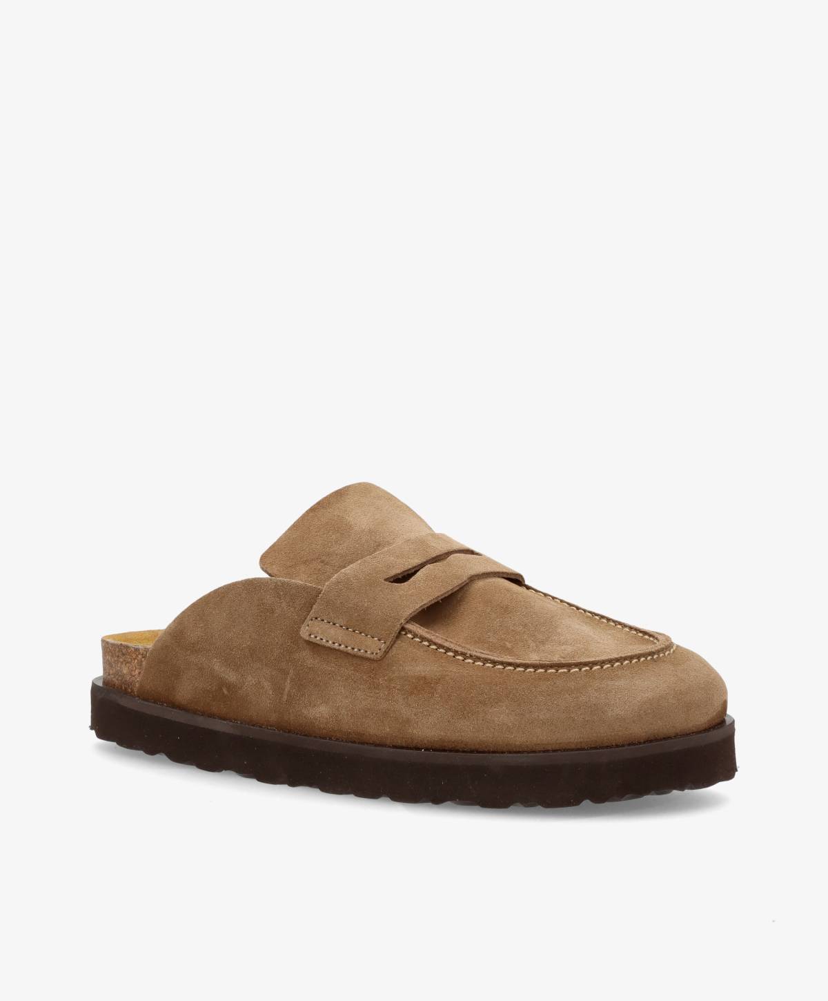 PREORDER - OCTAVIA - Taupe ruskind - Mules Dame