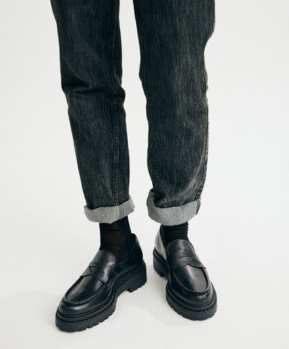LIEKE - Sort Læder - Loafers - Dame