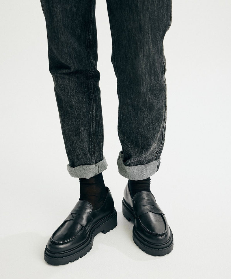 LIEKE - Sort Læder - Loafers - Dame
