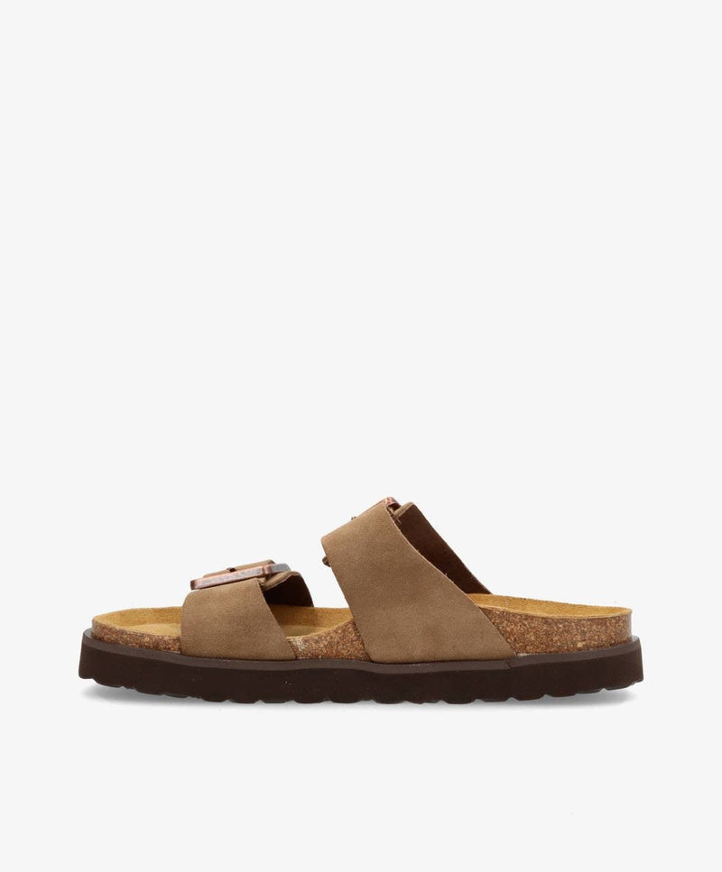 ALEXIA S - Taupe ruskind - Sandal Dame