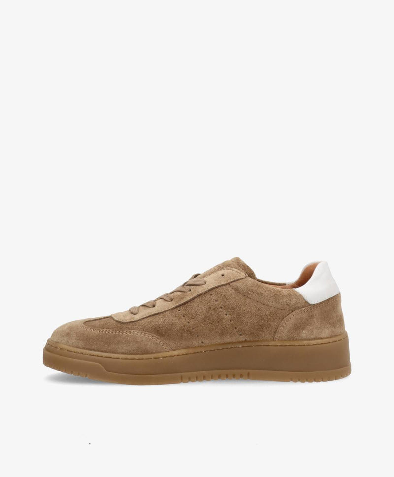 EXPLORE S - Dame Sneakers - Taupe_hvid ruskind - phenumb copenhagen