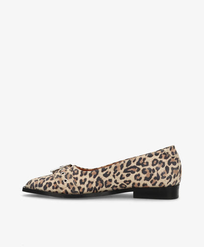 MUST S - Dame Ballerina - Leopard lys ruskind