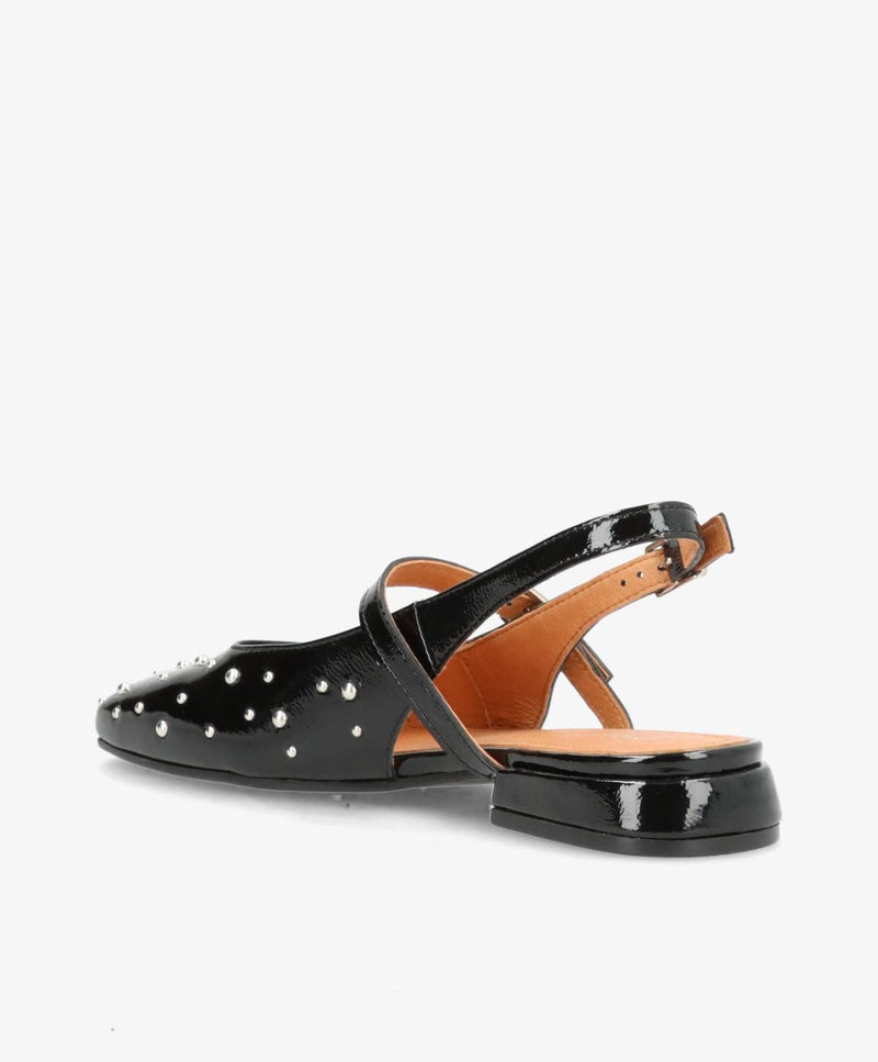 ADVANCE P - Sort lak læder - Slingback Dame
