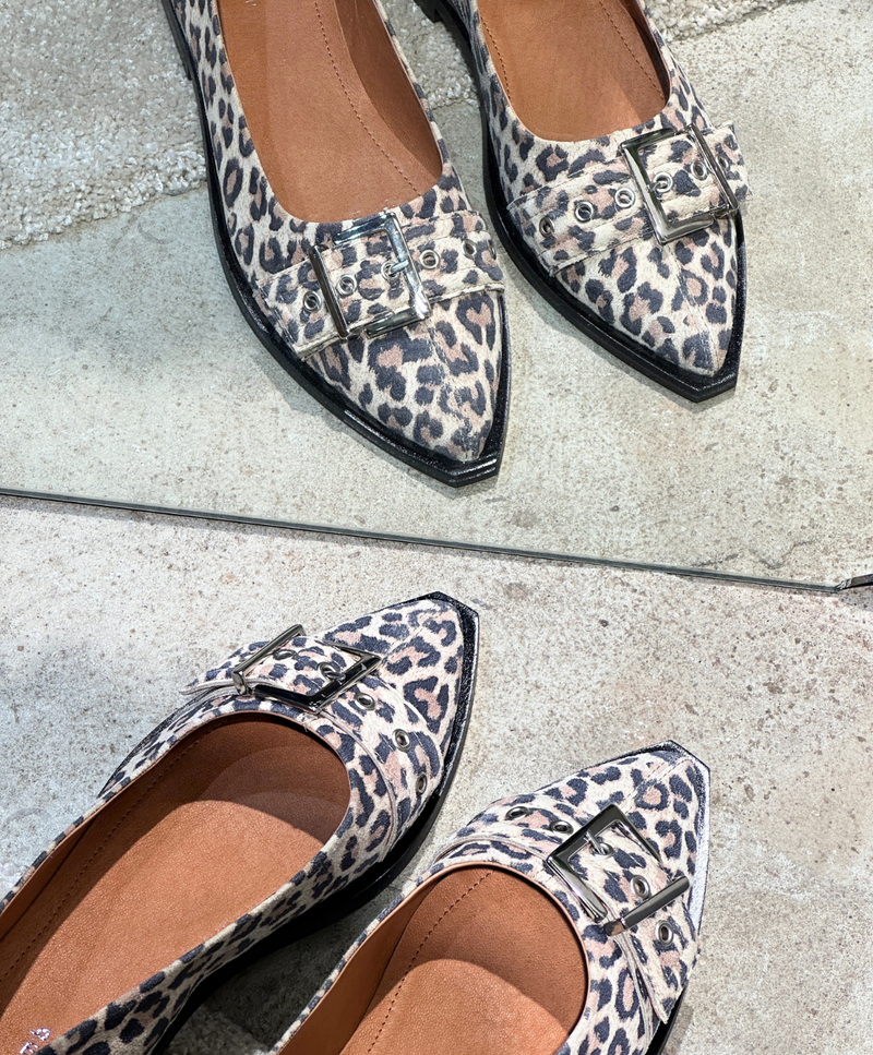 MUST S - Dame Ballerina - Leopard lys ruskind