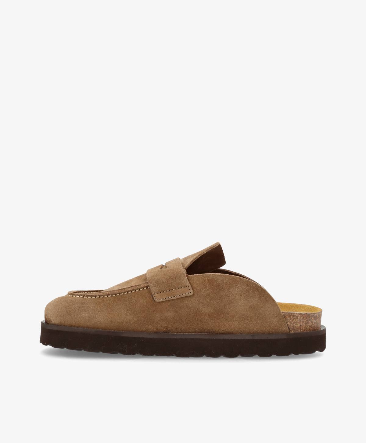 PREORDER - OCTAVIA - Taupe ruskind - Mules Dame