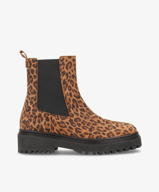 CASABLANCA S - Dame Chelsea støvle - Leopard ruskind