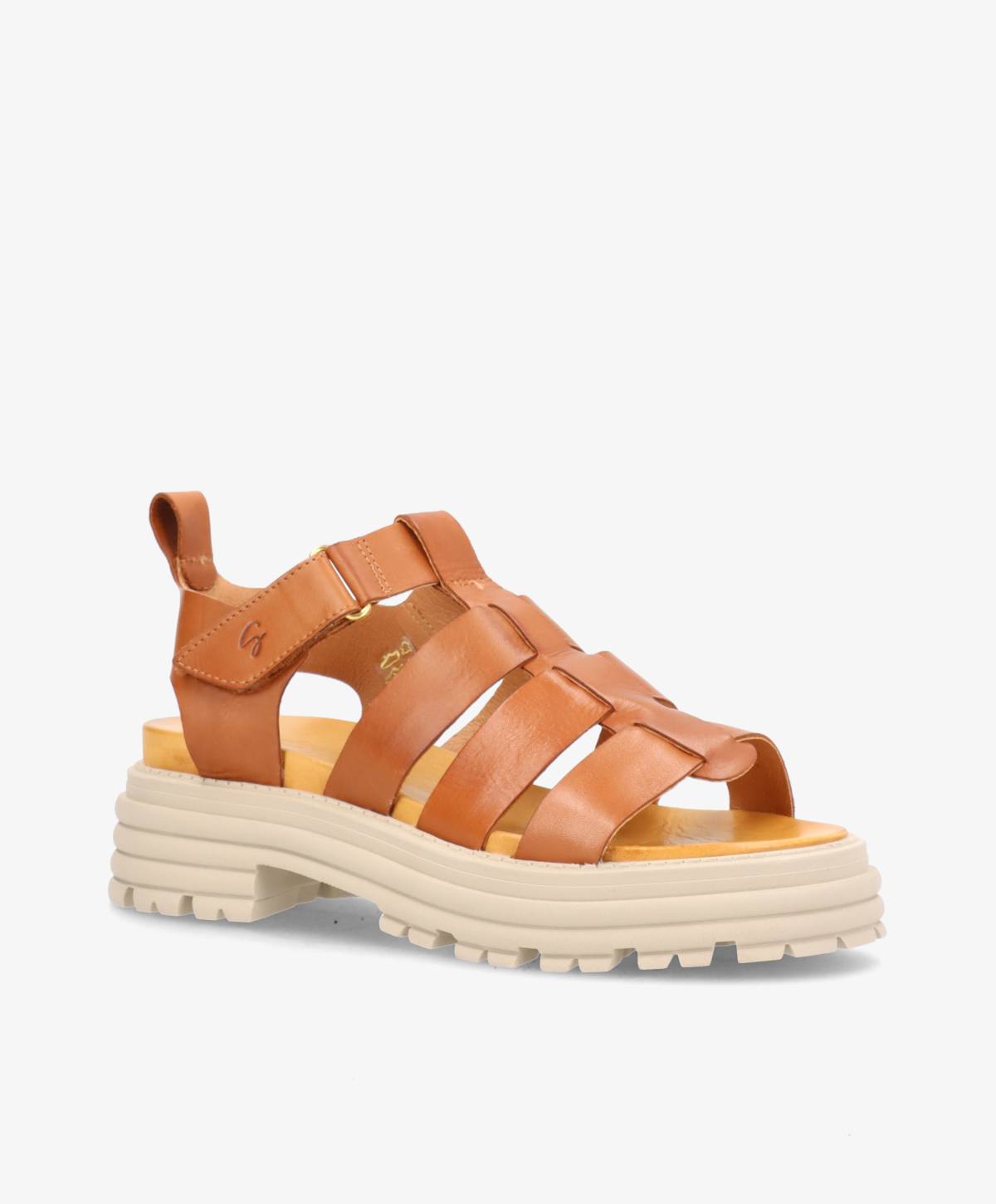 GABBY - Brandy Læder  - Sandal Dame