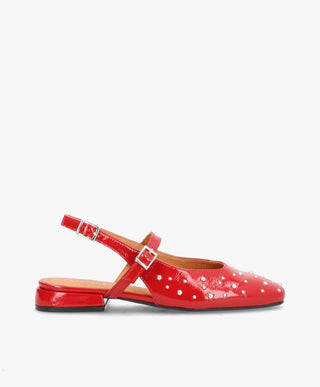 ADVANCE P - Rød lak læder - Slingback Dame